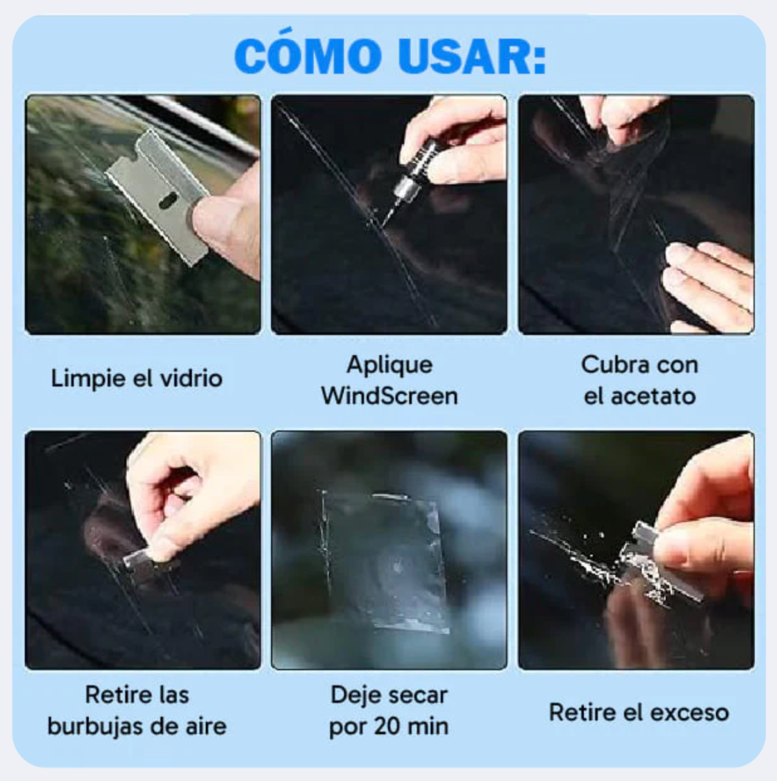 NUEVO LIQUIDO REPARADOR DE VIDRIO+ENVIO GRATIS